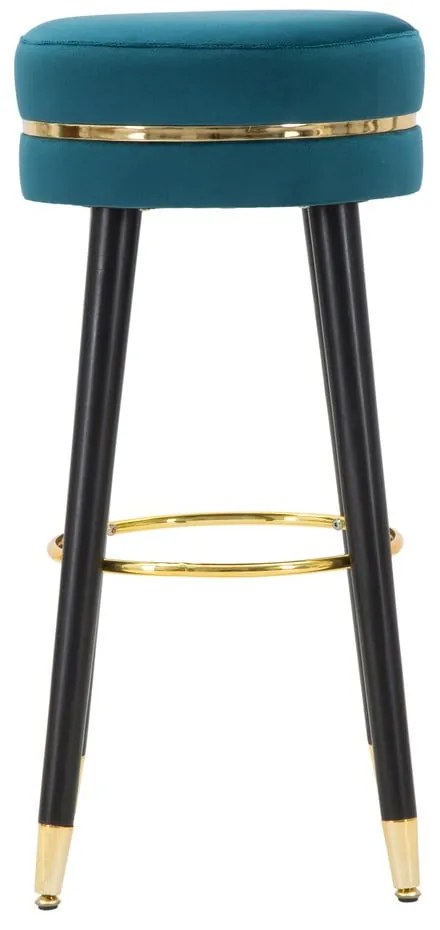 Тюркоазен тапициран бар стол (височина на седалката 74 cm) Paris – Mauro Ferretti