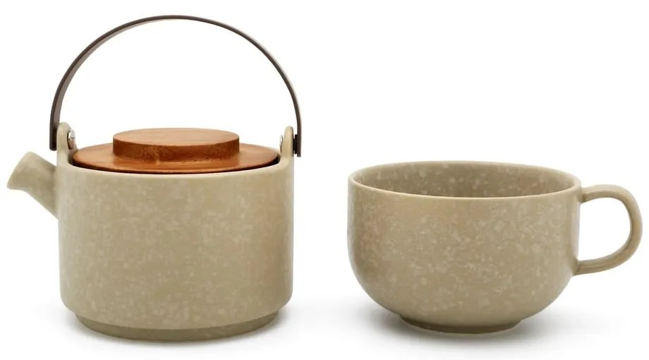 Бежов керамичен сервиз за чай Umea - Bredemeijer