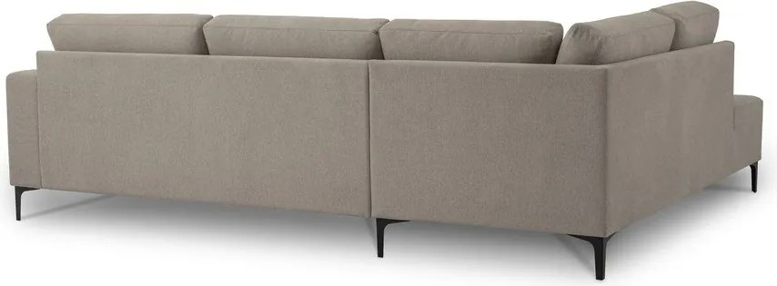 Светлокафяв шенилов ъглов диван (ляв ъгъл/L форма) Fabian – Scandic