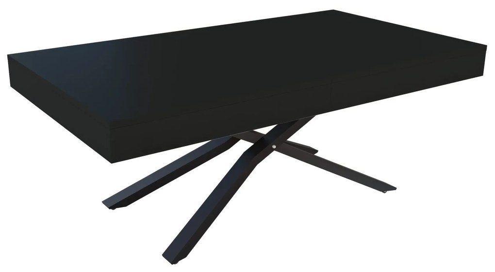 Разтегателна маса с повдигащ механизъм ТОСКАНА - МДФ мат черно 190