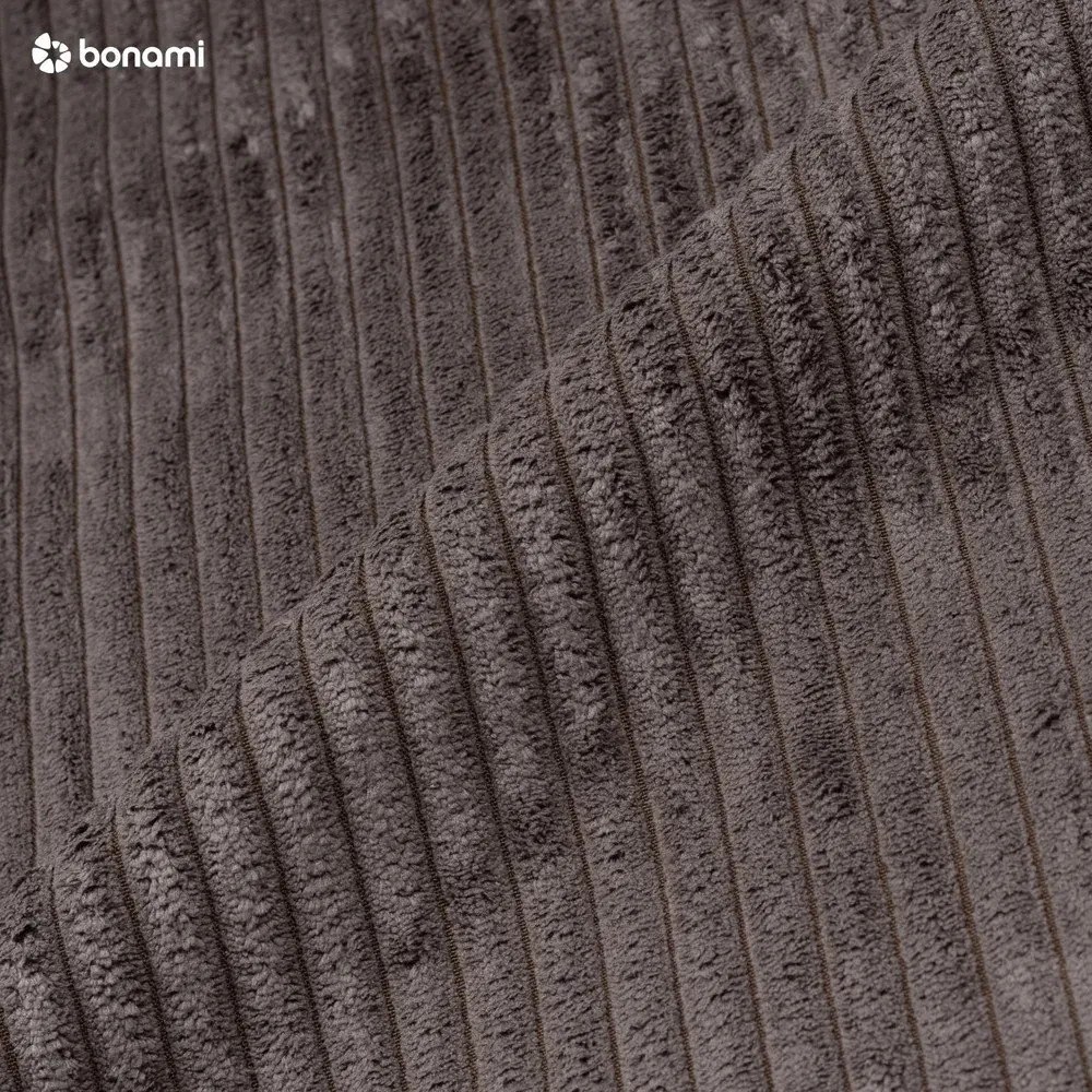 Кафяво-сив сгъваем диван от рипсено кадифе 245 cm Nihad – Bobochic Paris