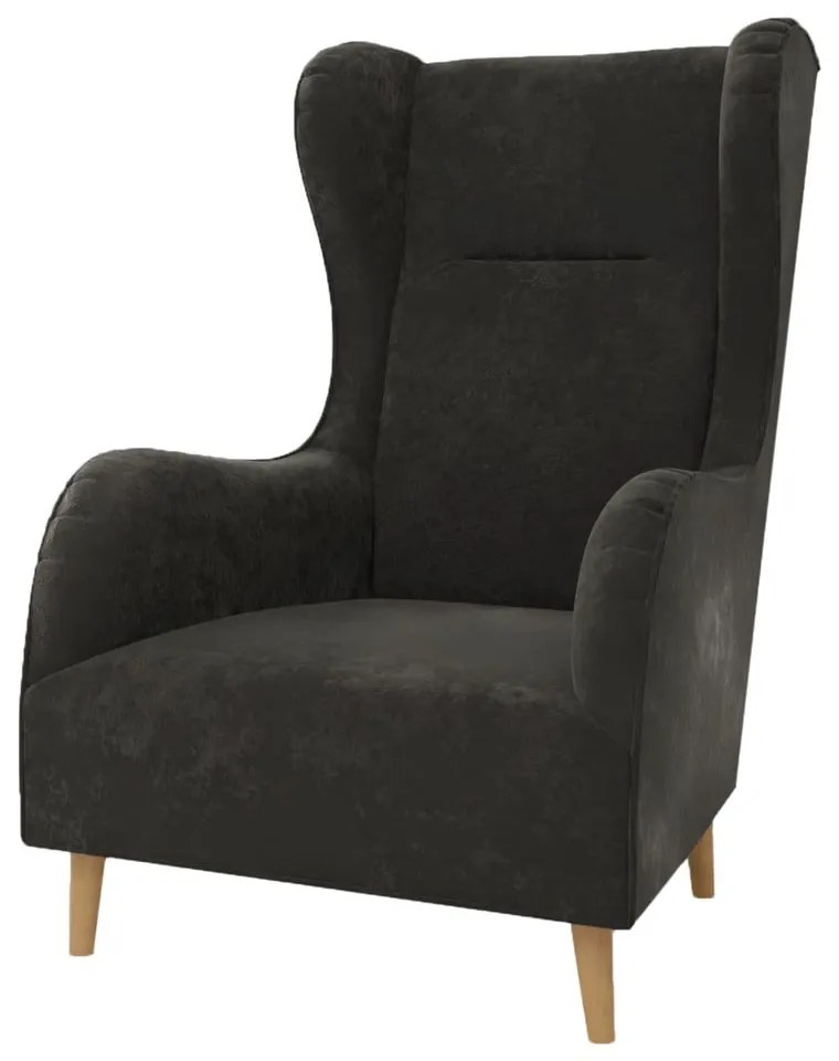 Тъмносиво кадифено кресло Carole - Ropez