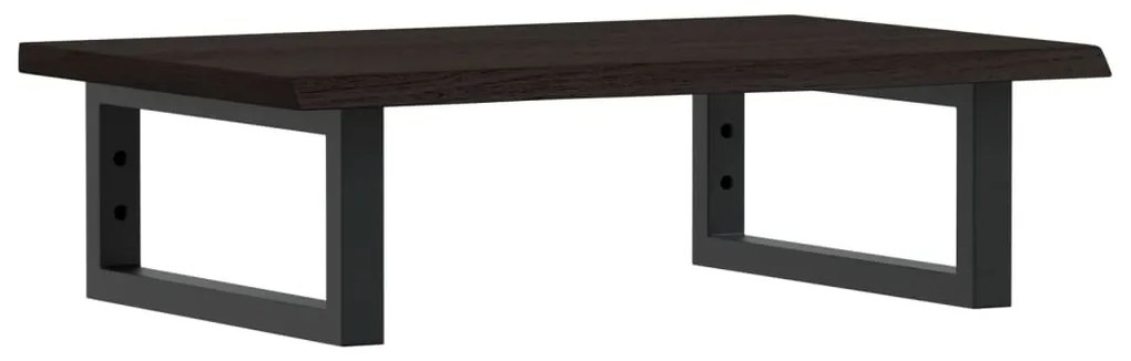 3302581 vidaXL Стенен рафт за мивка, стомана и масивно дърво дъб