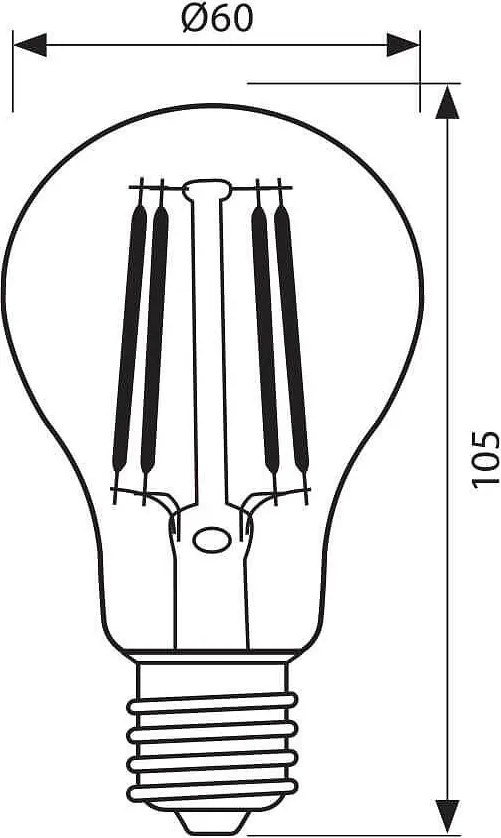 LED крушка VIVALUX Flick LED, 8W, E27, 3000K