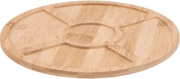 Кръгъл сет за мезета Secret de Gourmet, Бял бамбук, 6 части