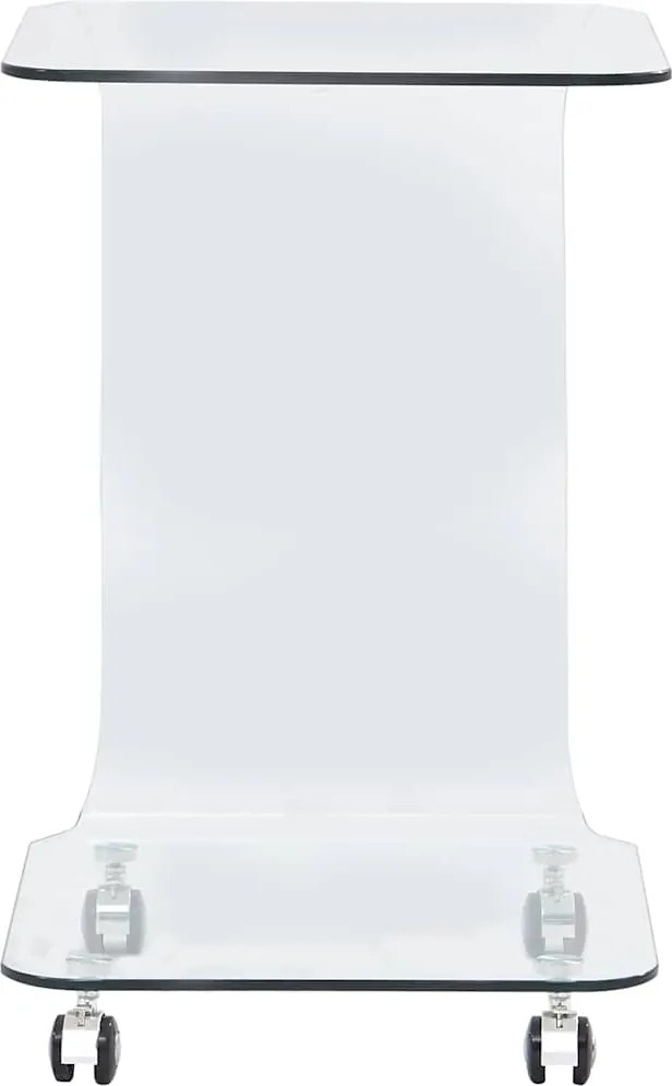 284726 vidaXL Маса за кафе, 45x40x63 см, закалено стъкло