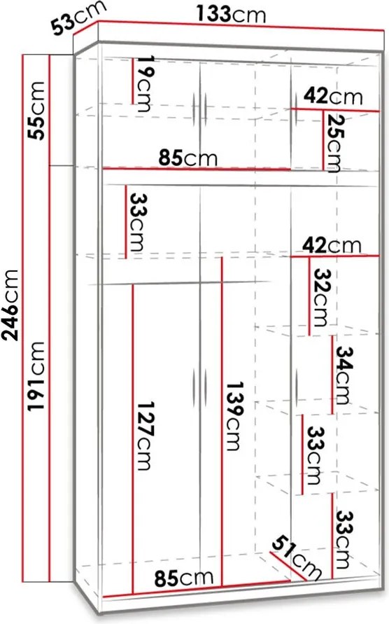 Гардероб Elena 3D Plus-Drus