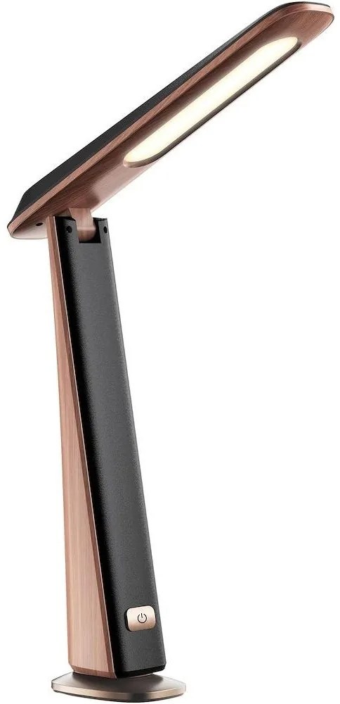 Димируема акумулаторна настолна LED лампа TOP LED/4W/5V 1800 mAh 3000/4000/5000K кафява/черна