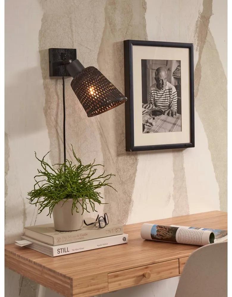 Черна стенна лампа ø 15 cm Java - Good&amp;Mojo