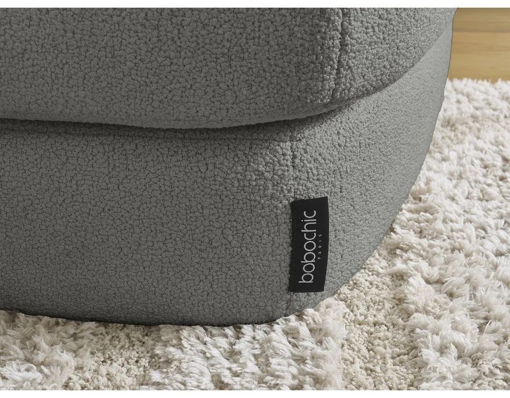 Тъмносива табуретка от букле Leonore – Bobochic Paris