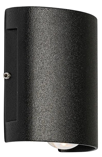 Външна стенна лампа черна с LED 2-светлина IP54 - Silly