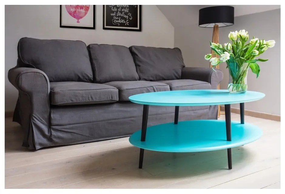 Светлосива маса за кафе с понижена основа OVO Ovo - Ragaba