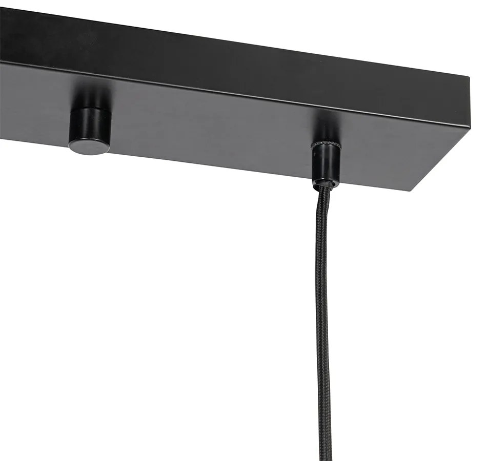 Ориенталски висящ аплик бамбук 3-светлина правоъгълен - Amira