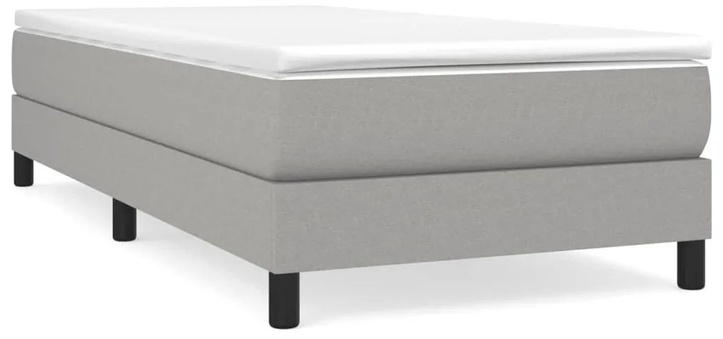 3120492 vidaXL Рамка за легло с пружини, светлосива, 100x200 см, плат