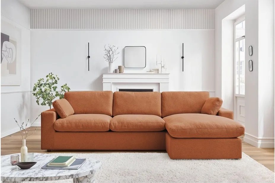 Оранжев ъглов диван Belair – Bobochic Paris