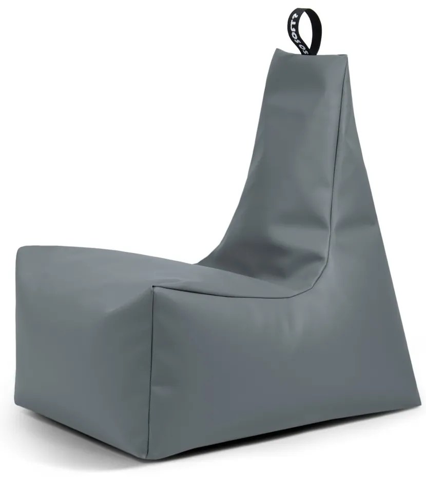 Сив детски пуф от изкуствена кожа Icy M – So Soft?