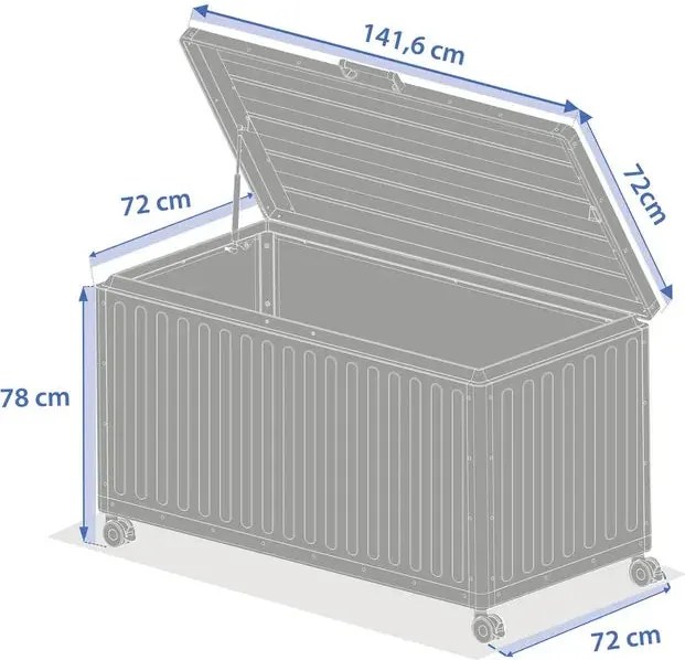 Градинска ракла Hesperide Edenio, 670л - Графит