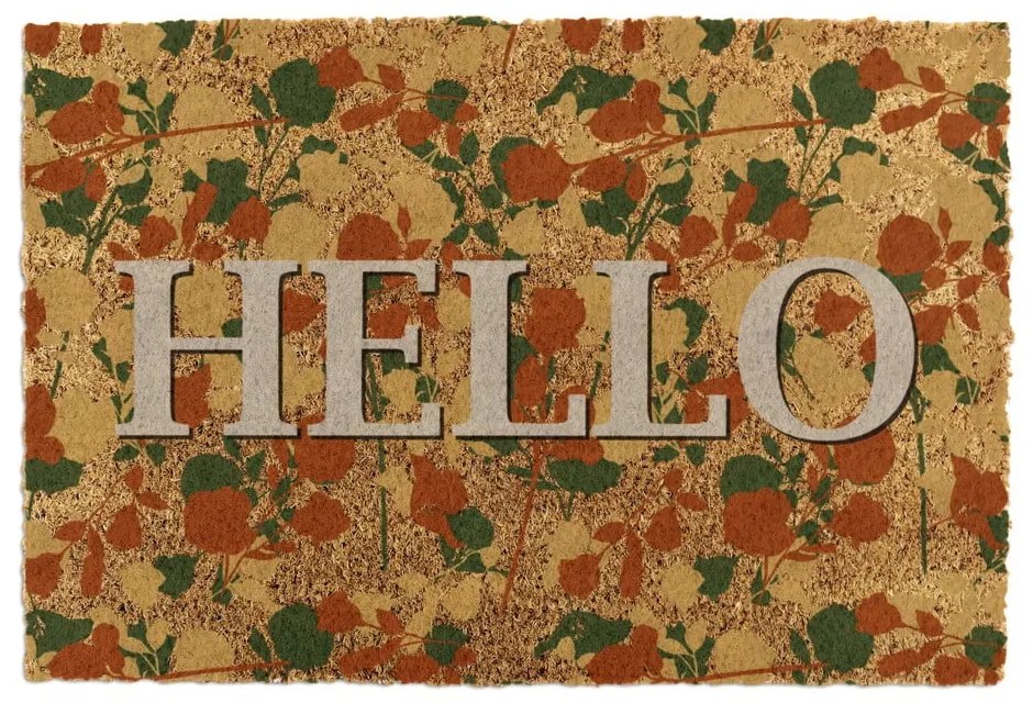 Изтривалка от кокосови влакна 40x60 cm Hello Floral – Artsy Doormats