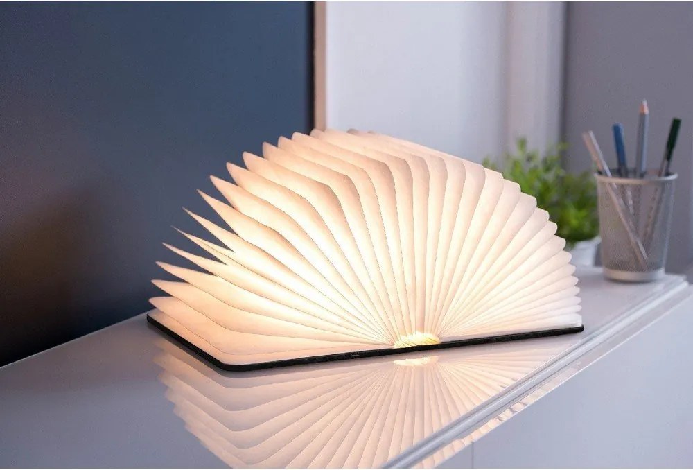 Черна светлинна декорация с USB Booklight – Gingko