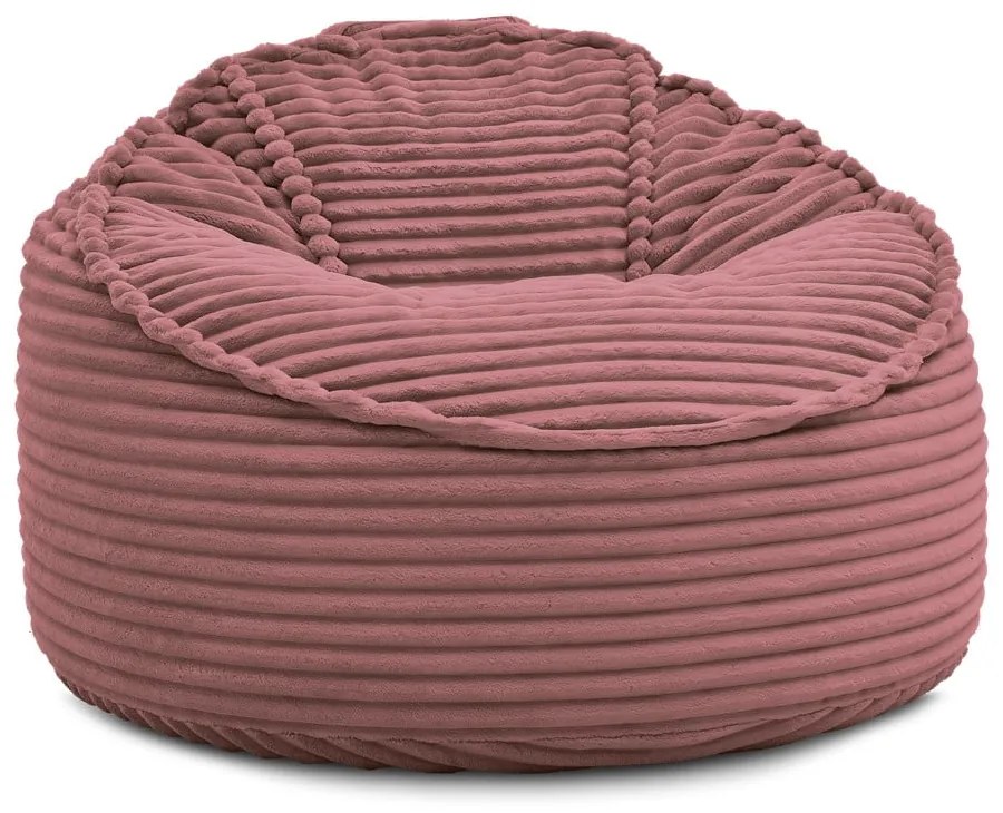 Розов пуф от рипсено кадифе Socrate – Bobochic Paris