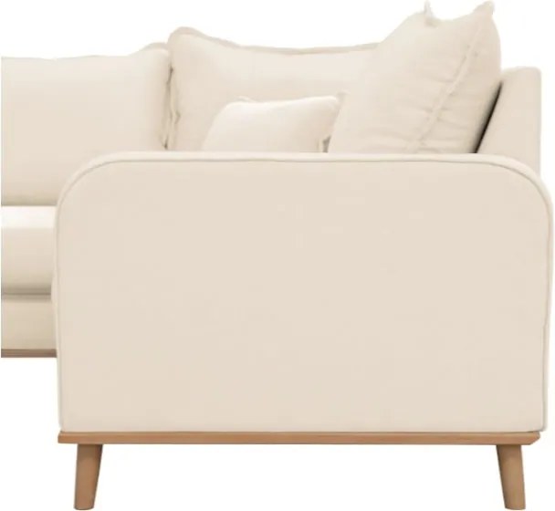 Кремав ъглов диван (ляв ъгъл) Beata - Ropez