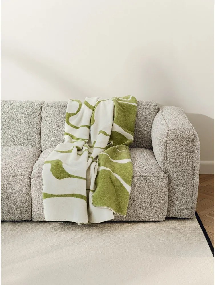 Зелено/кремаво одеяло 150x200 cm Felu – noo.ma