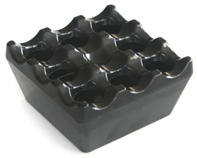 Меламинов пепелник ветроустойчив черен 9x9x4,5см (К-2012)AN - Alkan