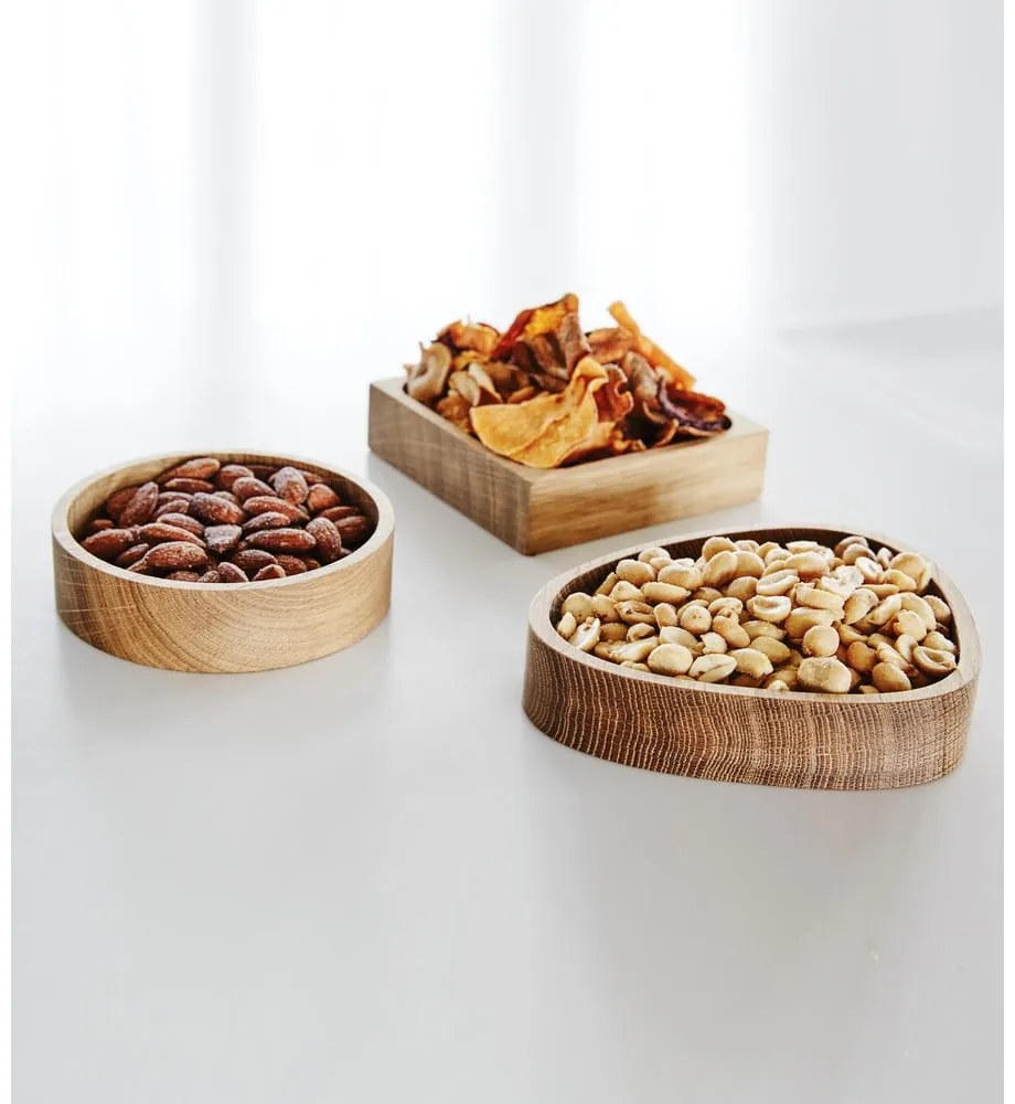 Декоративна дървена кутия за съхранение в естествен цвят ø 11x3 cm Circle S – LIND DNA