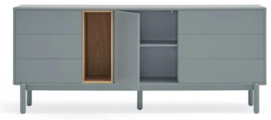 Син/сив нисък скрин 180x76 cm Corvo – Teulat