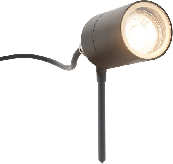Интелигентен модерен прожектор антрацит IP44 вкл. WiFi GU10 - Solo