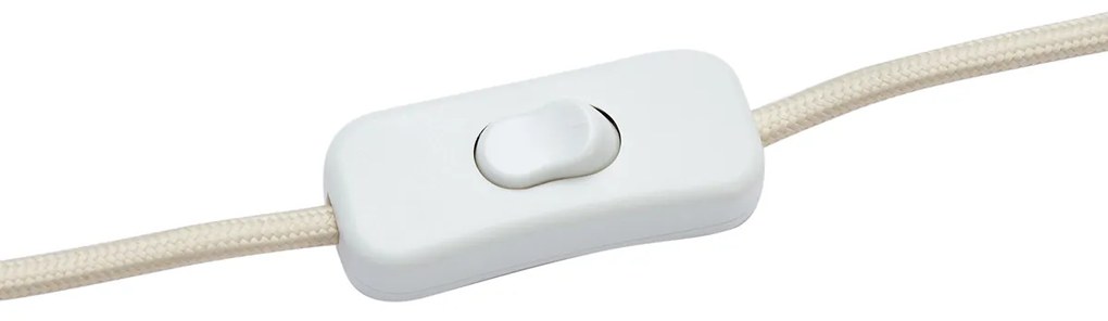 Japandi настолна лампа бежова с ленен абажур - Timo