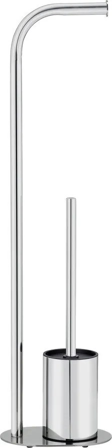Стойка за тоалетна хартия четка за тоалетна от неръждаема стомана в блестящо сребрист цвят Levante – Wenko