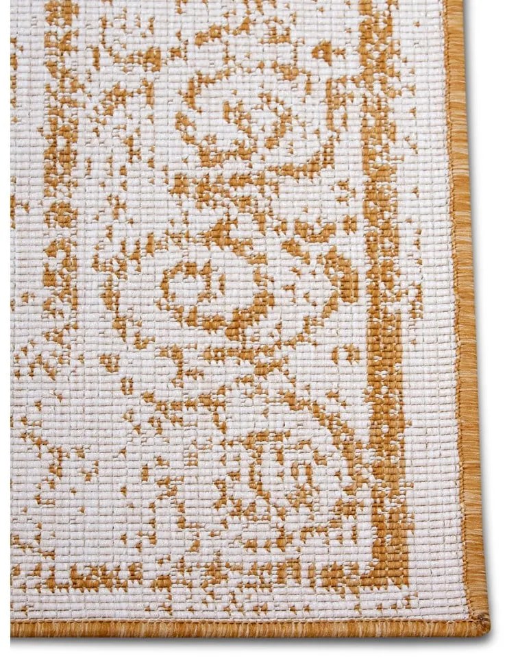 Външен килим в бял цвят и жълта охра 80x150 cm Cebu – NORTHRUGS