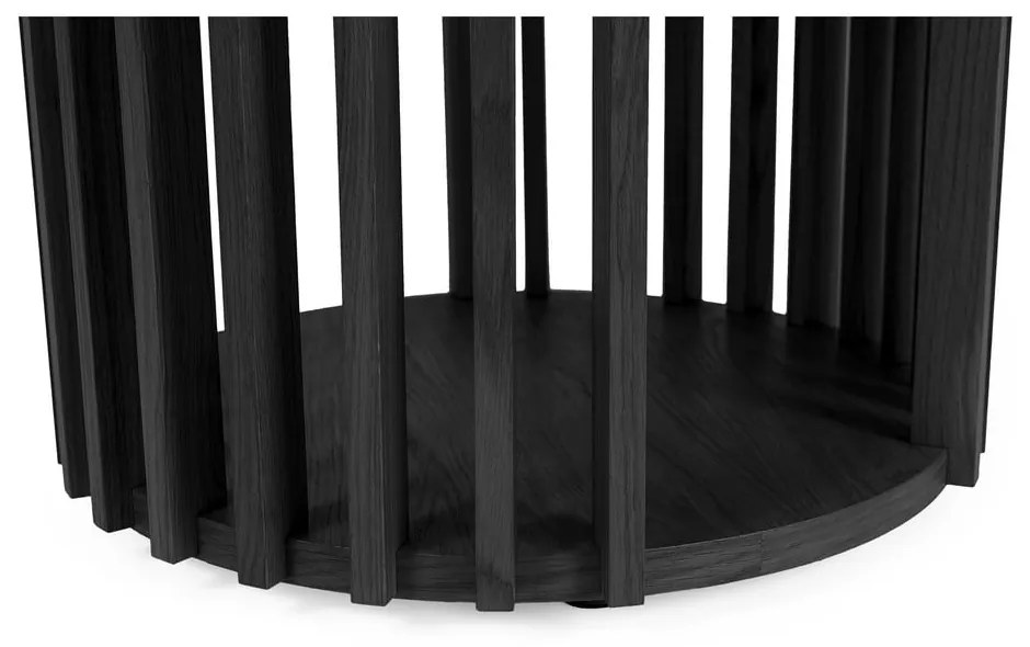 Черна масичка за кафе , ø 53 cm Drum - Woodman