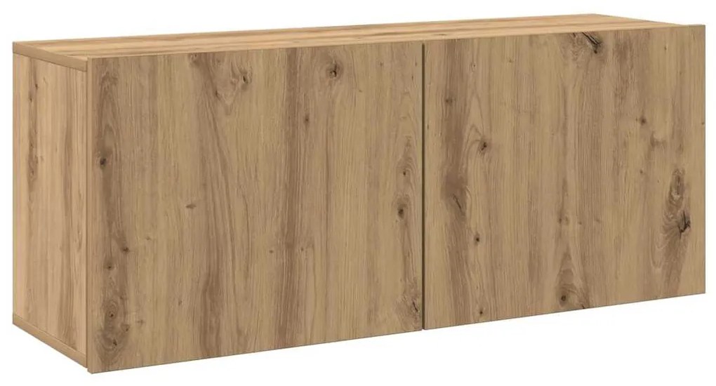 857671 vidaXL ТВ шкаф, стенен, дъб артизан, 100x30x41 см
