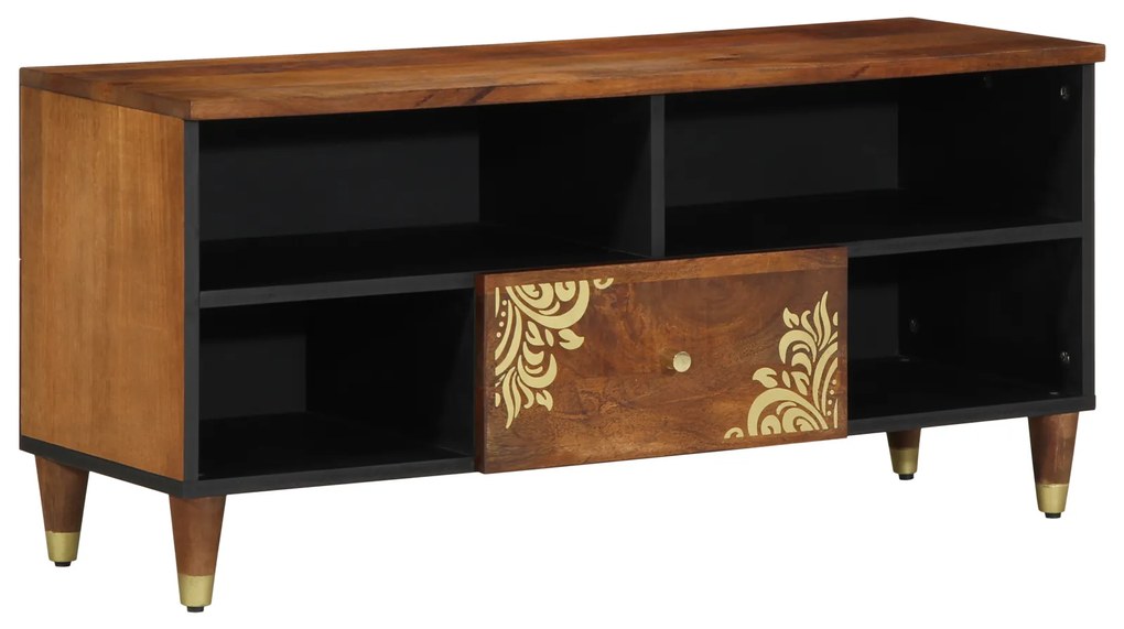 Sonata H ТВ шкаф 100x33x46 см от масивно мангово дърво