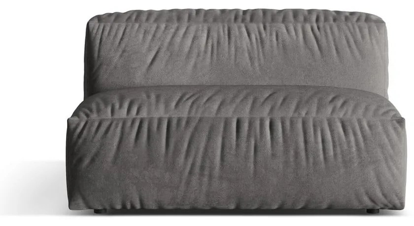 Сив кадифен модул за диван (среден модул) Martina – Micadoni