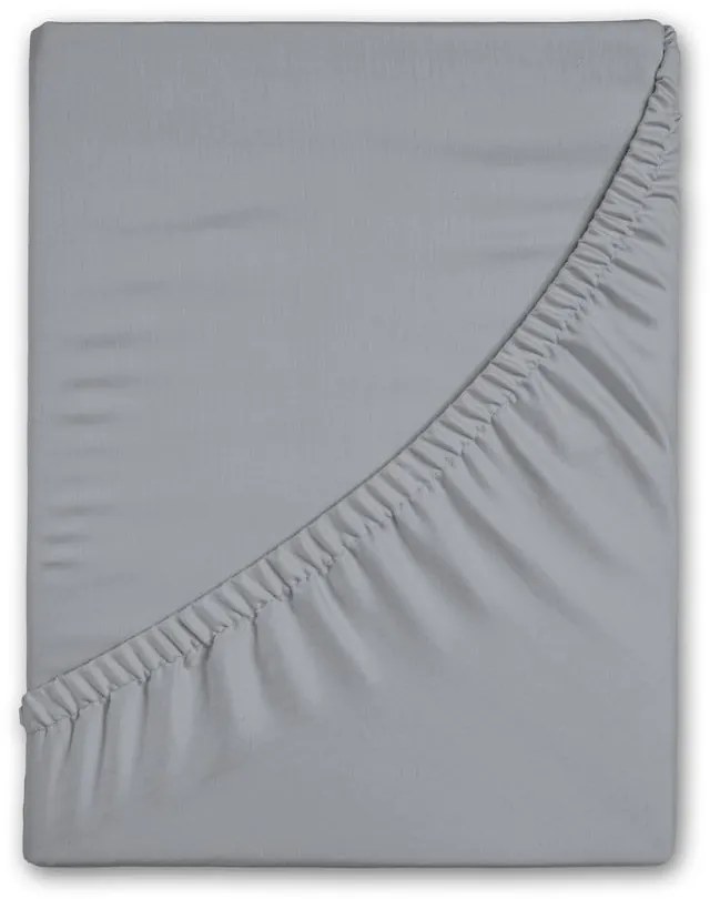 Сив еластичен фланелен чаршаф 90x200 cm – Good Morning