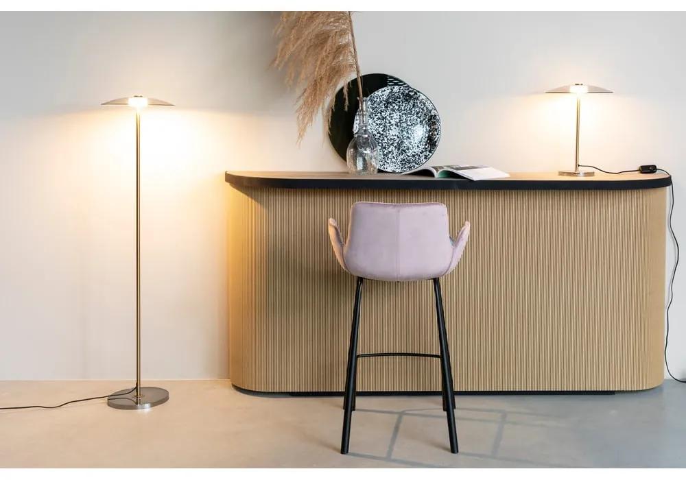 Светлорозови бар столове от кадифе в комплект от 2 броя 91,5 cm Brit - Zuiver