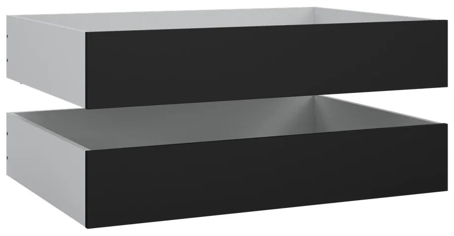 Черни чекмеджета за под леглото в комплект от 2 бр. 90x190/140x190 cm Naia – Tvilum