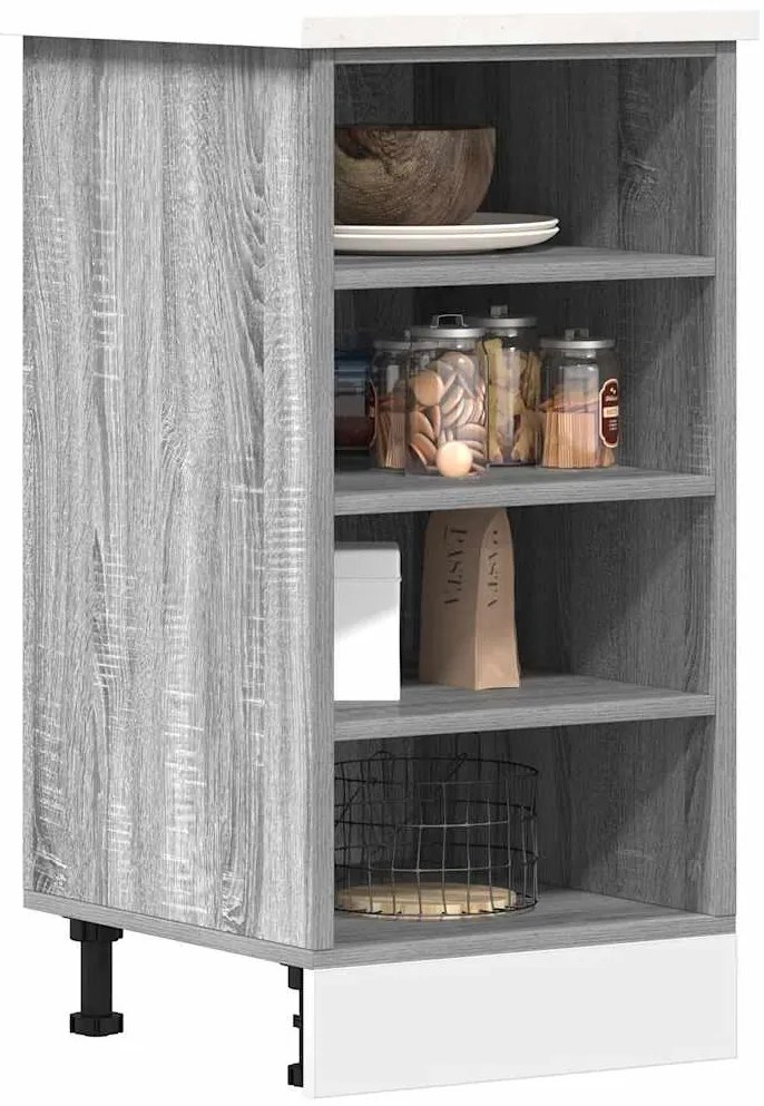 854207 vidaXL Долен шкаф "Рига" сив, цвят сонома, 40x44,5x81,5 см, инженерно дърво