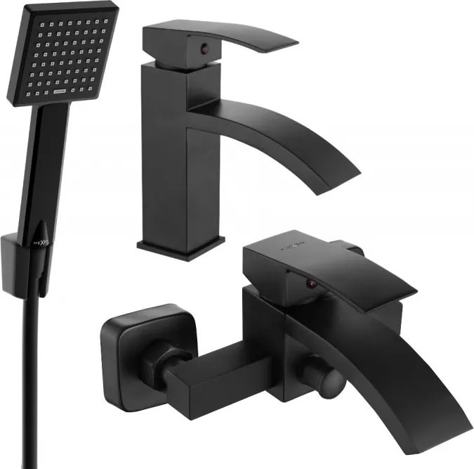 Mexen Libra R45 комплект за вана, черен - 745103R45-70