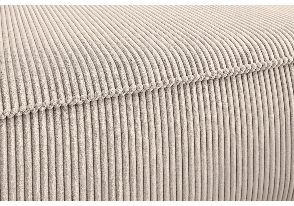 Кремав ъглов U-образен диван от велур, десен ъгъл Nihad modular - Bobochic Paris