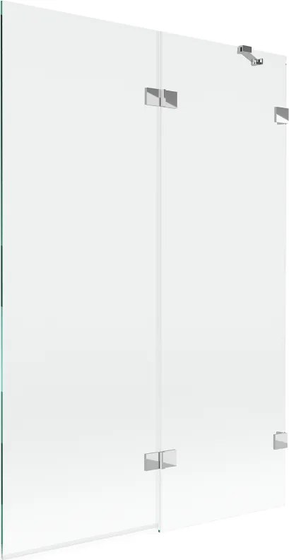 Mexen Lunar параван за вана 2-крила десен 120 x 150 см, прозрачен, хром - 897-120-100-01-00-P