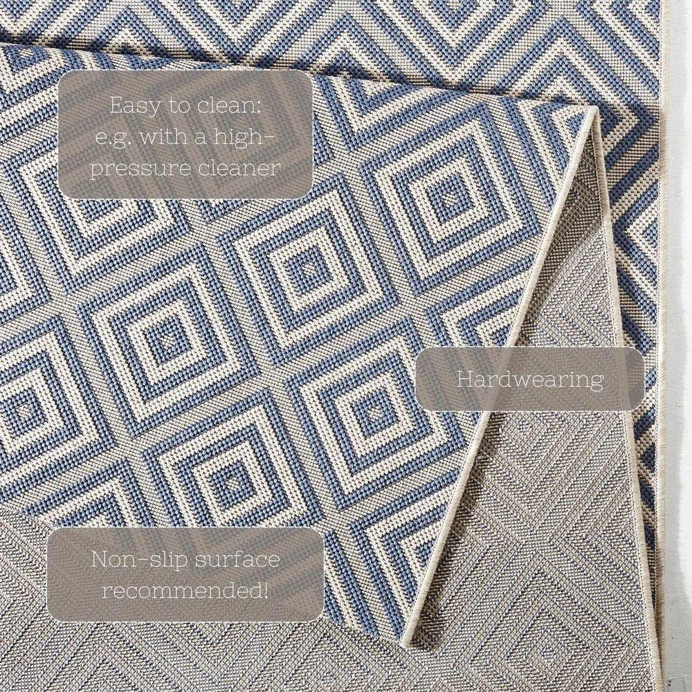 Син килим за открито , 80 x 150 cm Karo - NORTHRUGS
