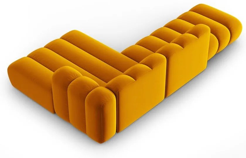 Жълт ъглов диван (десен ъгъл) Lupine – Micadoni Home