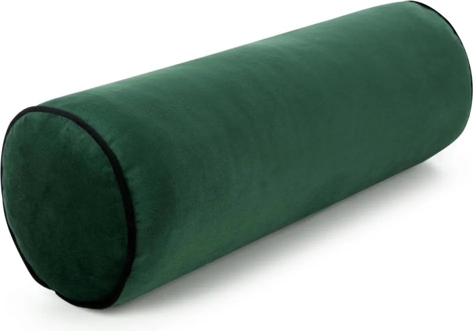 Декоративна кадифена възглавница във формата на руло Кремообразно