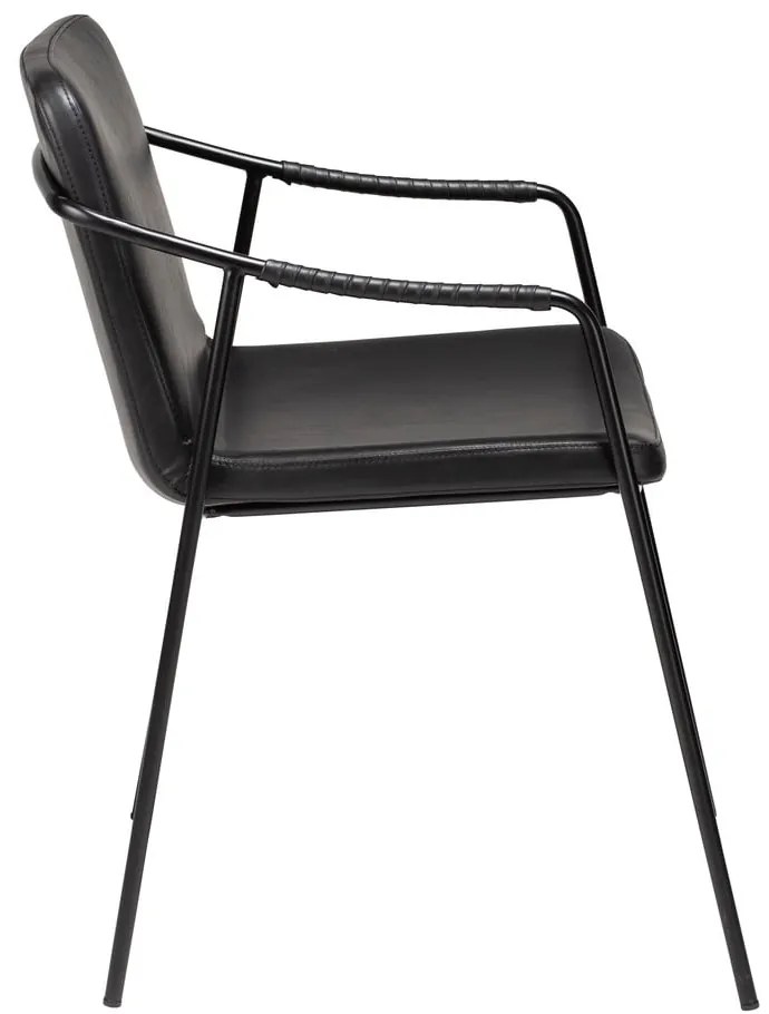 Стол за хранене от черна изкуствена кожа Boto - DAN-FORM Denmark