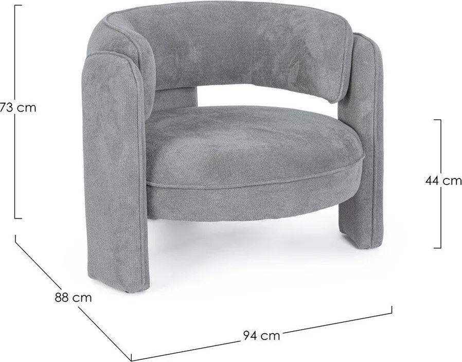 Сиво кресло Aisha – Bizzotto