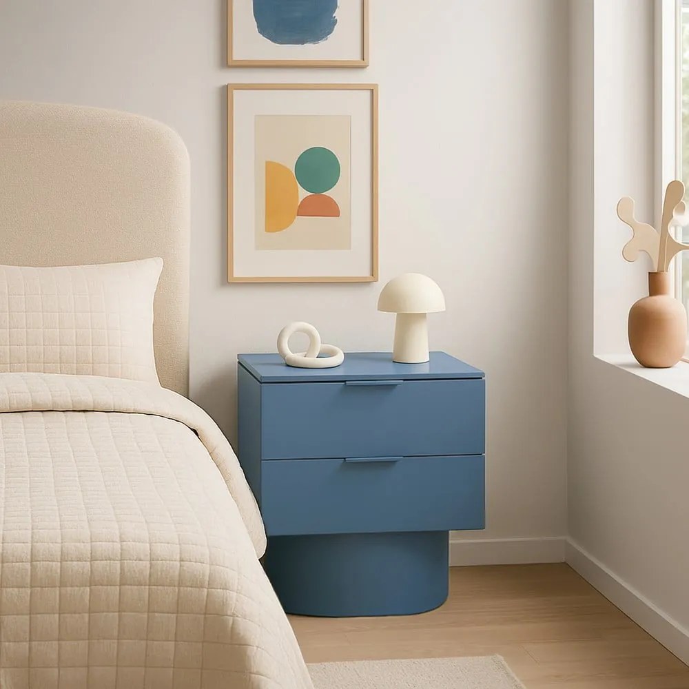 Синьо нощно шкафче Totem – Teulat
